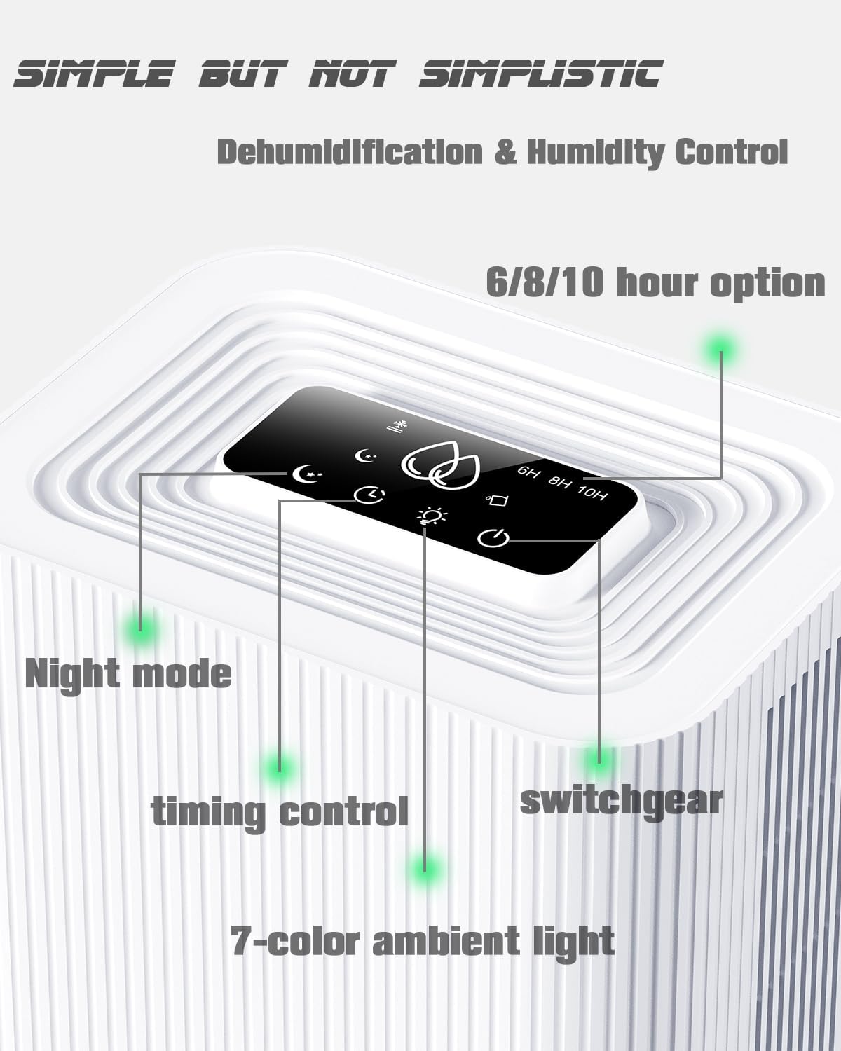 Portable Dehumidifier for Small Room, Bathroom & Closet | 91 OZ Tank | Compact Quiet Dehumidifier for RV, Bedroom (No Basements) | Auto Shut-Off White