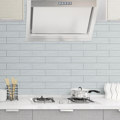 AULIGET 40-Piece Polished White Marble with Gold Peel and Stick Backsplash Wall Tiles, 3" x 12" PVC Faux Stone Stick on Tiles for Backsplash Kitchen, Bathroom, Laundry Room, Camper, Fireplace
