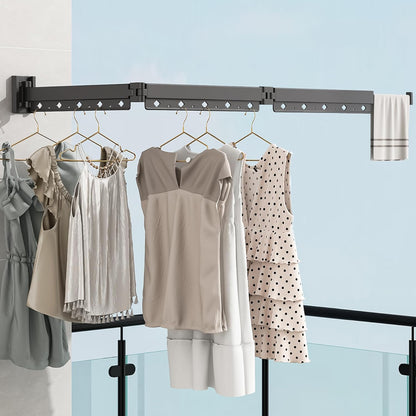 Wall Mounted Clothes Hanger Drying Folding Racks | Full 180° horizontal & vertical pivot