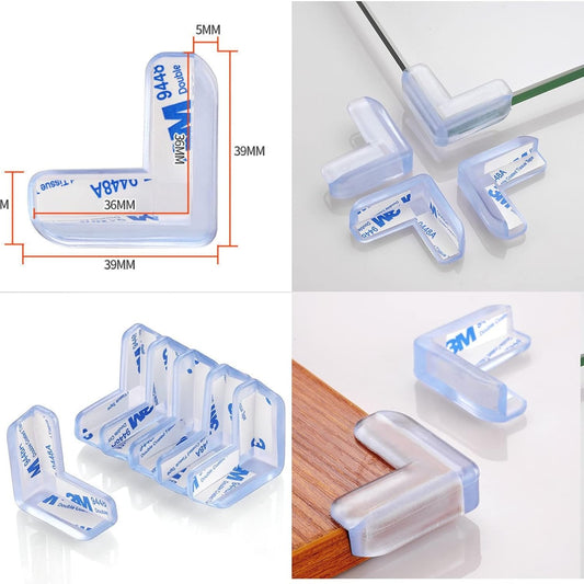 Corner Protector for Baby Proof and Edges, Furniture Corner Safety Bumpers Protectors Guards,Baby Proof Bumper,Cushion to Cover Sharp Furniture,Table Edges,Clear and Transparent L Type 12PCS