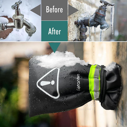 Outdoor Faucet Covers for Winter, Fetanten 9" H x 6" W Water Spigot Covers Winter Insulated Freeze Protection, Outside Hose Bib Covers Faucet Socks Backflow Cover (4 PCS)