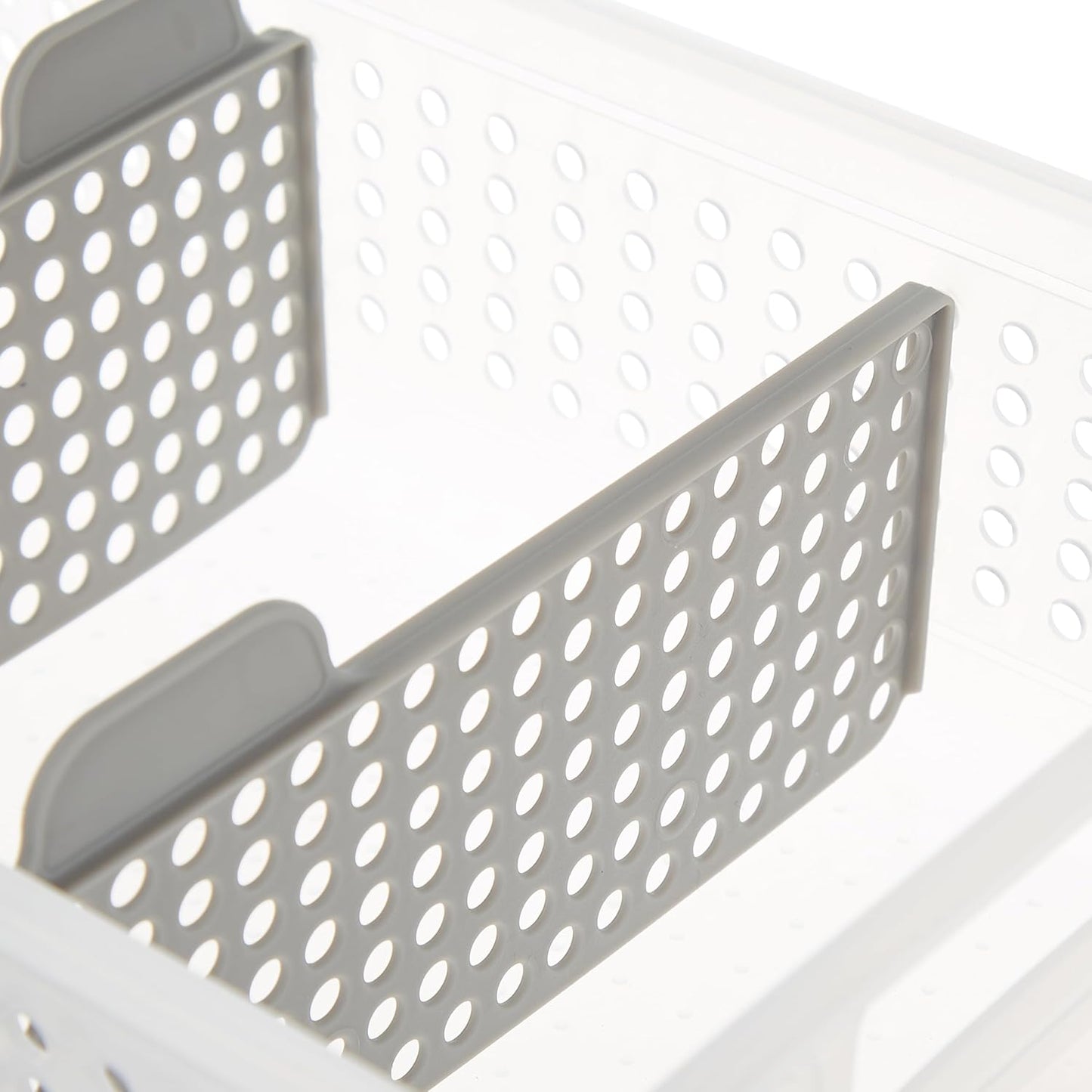 madesmart 2 Tier Bath Organizer,Undersink Storage with Sliding Drawers,for Cleaning Supplies, Pantry, Sponges,Bottles&Kitchen Essentials,Adjustable Dividers&Pull Out Sliding Baskets,Frost, (Pack of 2)
