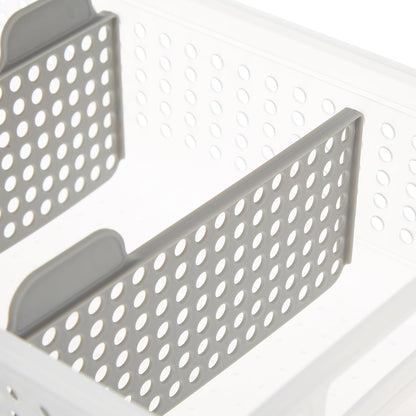 madesmart 2 Tier Bath Organizer,Undersink Storage with Sliding Drawers,for Cleaning Supplies, Pantry, Sponges,Bottles&Kitchen Essentials,Adjustable Dividers&Pull Out Sliding Baskets,Frost, (Pack of 2)