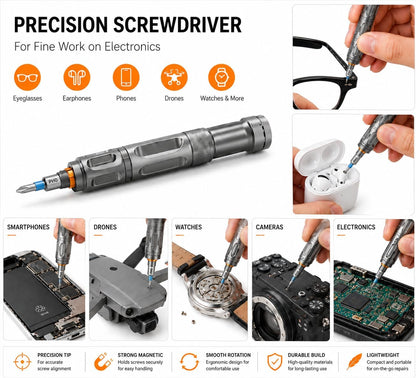 DYLIFE 42 in 1 Magnetic Screwdriver Set, DIY Ratchet Screwdriver Set, Removable Self-assembly Precision Screwdriver Kit, Magnetic DIY Precision Tool Kit for PC Laptop Mobile Cell Phone Digital Watch