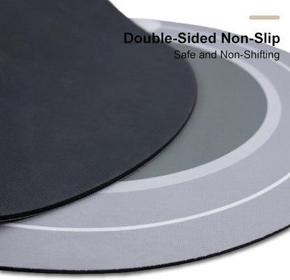 Rubber Bath mats Quick-Drying Non-Slip Bathroom mat Super Absorbent Bath mat Instant Dry Bath mat, Bathroom Rug in Front of The Kitchen Sink, Shower Room, Bathtub, Oval(Grey+16.9x26.7in)