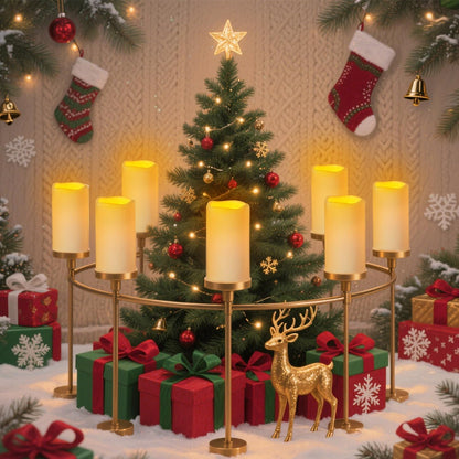 Flameless Candles 4" 5" 6" Set of 3 Ivory Outdoor Indoor Pillars 3" Diameter Battery Operated Flickering Candles Include 10-Key Remote Timer Function 400+ Hours Requires 2 AA Batteries（3 Pack)