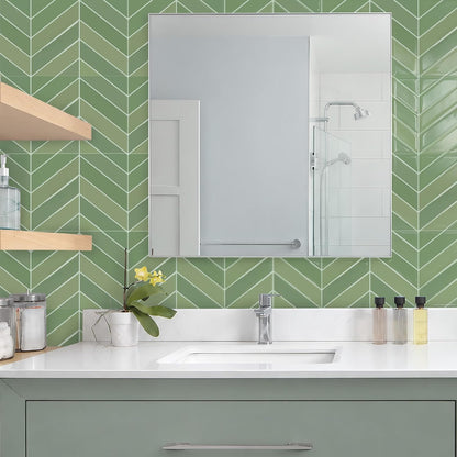 STICKGOO 10 Sheets Thicker Herringbone Peel and Stick Backsplash, 12.6”×9.7” Stick on Wall Tiles, Self Adhesive Tile Sticker for Kitchen Backsplash and Bathroom, White with Grey Grout