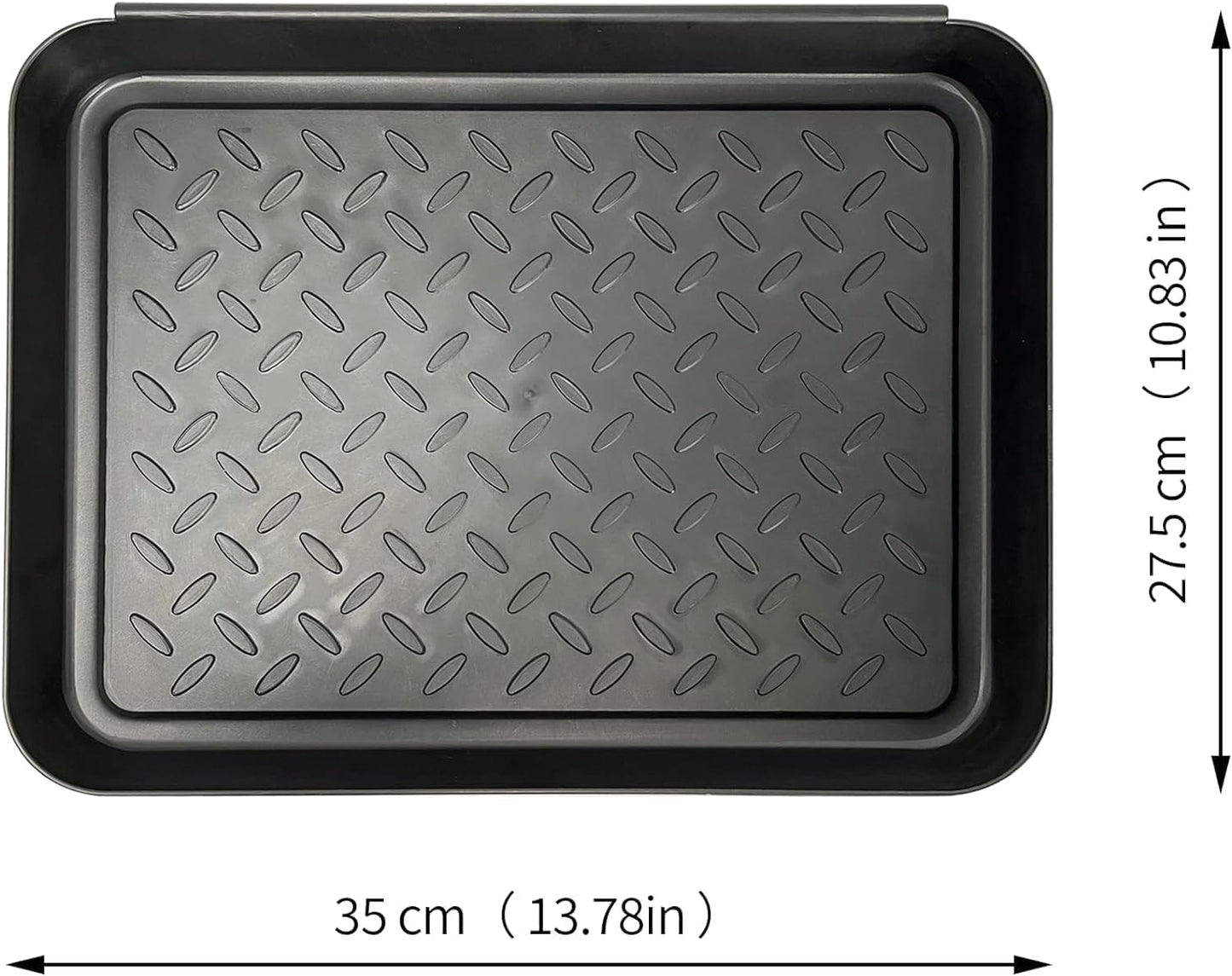 Generic Shoe Tray for Entryway, 3 Pack Indoor Mats, Dog Feed Mat, Rain Boots Drying Tray, Black