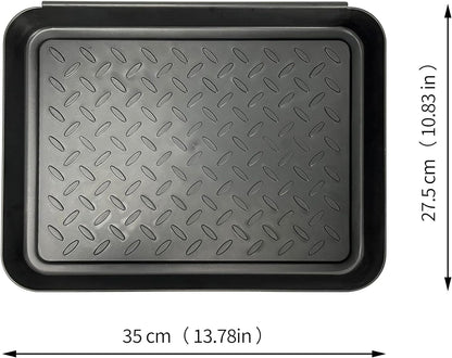 Generic Shoe Tray for Entryway, 3 Pack Indoor Mats, Dog Feed Mat, Rain Boots Drying Tray, Black