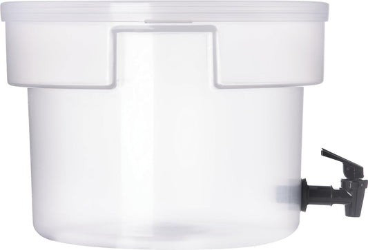 Carlisle FoodService Products Round Beverage Dispenser, Durable Drink Dispenser with Spigot and Sturdy Base for Catering, Events, and Parties, Plastic, 5 Gallons, Black