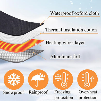 Outdoor Faucet Covers for Winter, 25" H X 13" W Heating Hose Bib Covers for Winter, Outside Waterproof Insulated Spigot Freeze Protection, 1/8" Thick Aluminum Foil Fabric and 420D Oxford Fabric