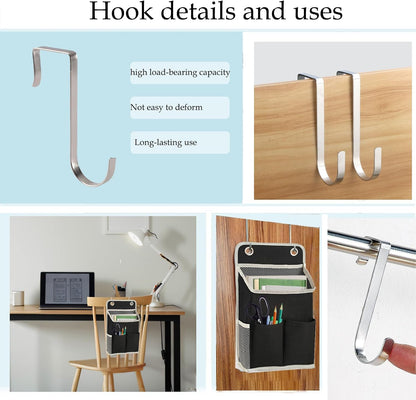 Hanging Basket for Organizing, Wall Organizer with Pockets and Over The Door Organizer，Can for Home, Closet, Office and Camper (1 White)