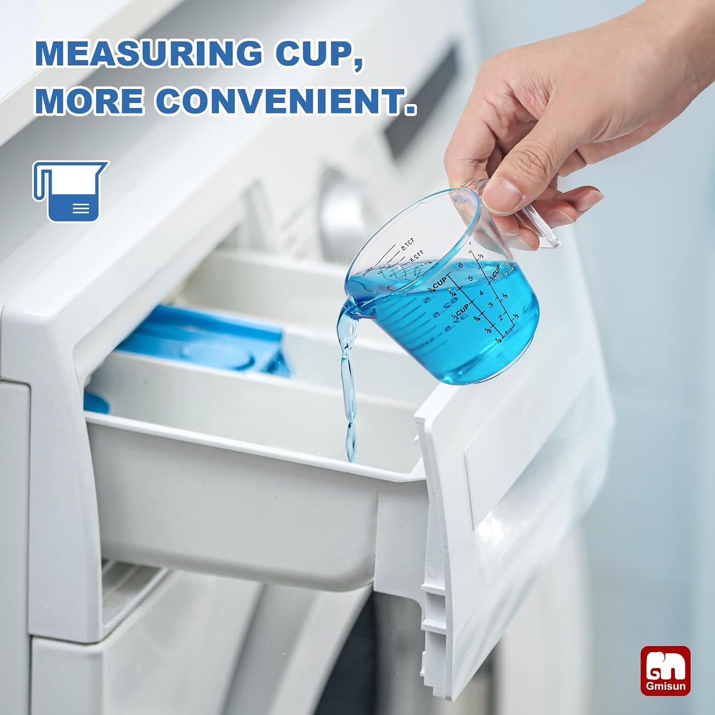 GMISUN Laundry Detergent Soap Dispenser, Liquid Laundry Detergent Dispenser, Container for Farmhouse Laundry Room Decor, Organizer for Liquid SoftenerBleach Heavy Duty Plastic Bottle(64 Oz 3 Pack)
