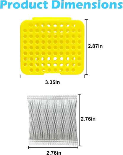 2 Pack Stick On Deodorizing Box, 12 Pack Odor Removing Refills for Trash Can, Activated Charcoal Odor Eliminator for Indoor Kitchen Trash/Diaper Pails/Wardrobe/Shoe Cabinet (Black)