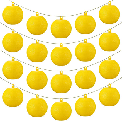 Qualirey 10 Pcs Sticky Fruit Fly Trap Ball Adhesive Fly Catching Ball Sticky Glue Fly Gnat Wasp Hornet Mosquito Bugs Flying Insects Trap Ball Traps (Yellow)