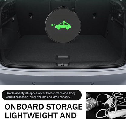 Charger Bag, Portable EV Charging Cable Bags, Waterproof Oxford Cloth Storage Bag for Charger, Jumper Cables, Cords (Rectangular)