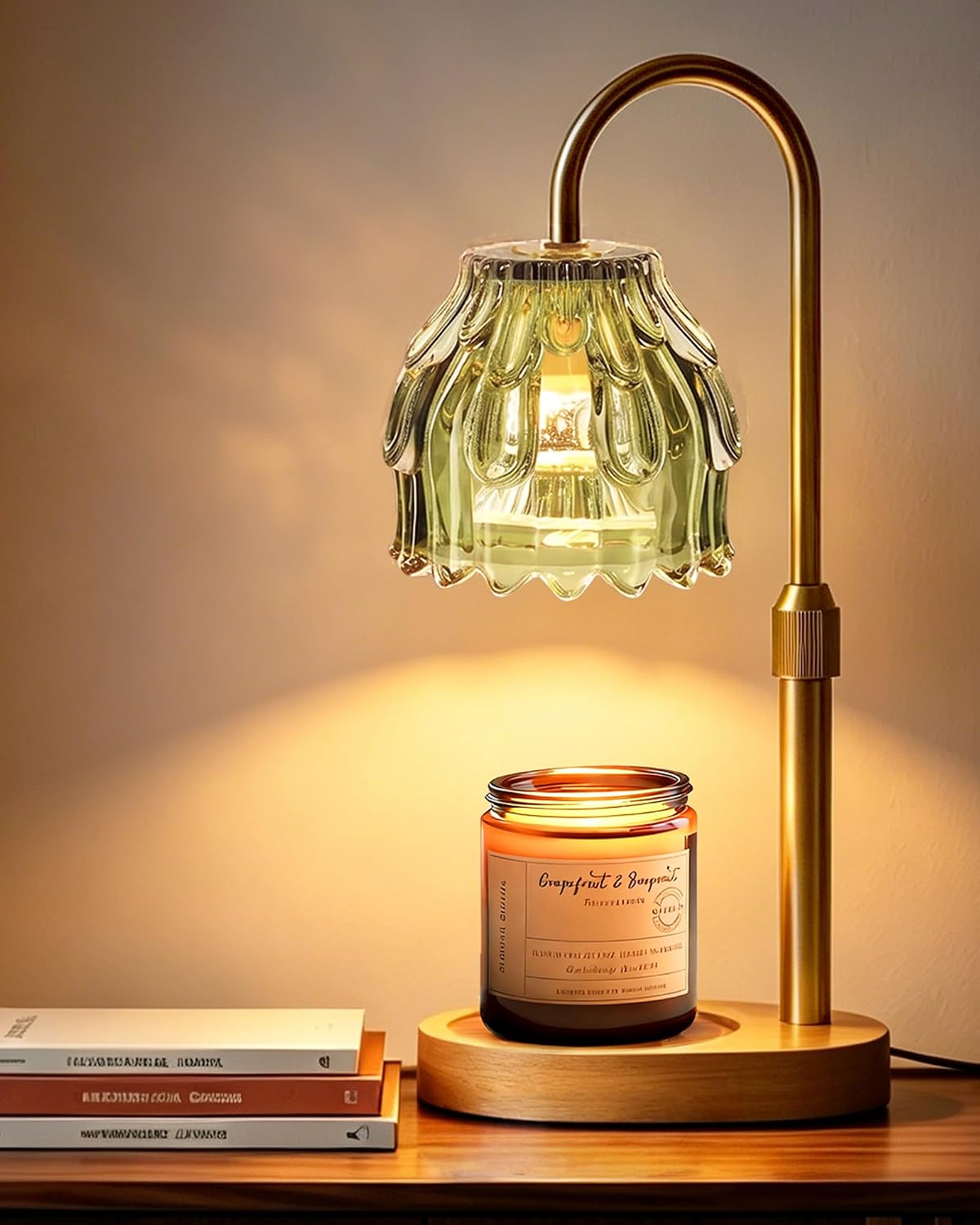 Homelist Candle Warmer Lamp with Timer Dimmer, Electric Wax Melter Warmer | Flower Adjustable Height Candle Warmer with 2 GU10 Bulbs for Women/Sister/Mom, Gifts for Birthday/Mother Day, Home Decor
