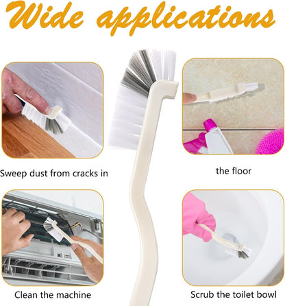 2 Pieces Scrub Brushes for Cleaning, Kitchen Scrub Brush Dish Brush Right Angle Cleaning Brush with Stiff Bristle for Sink Household Dish Pot Pan Dishwasher Edge Corners Cleaning