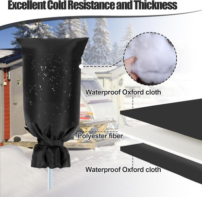 28'' x 15'' Large Faucet Cover for Winter, Outdoor Hydrant Covers Freeze Protection, Waterproof Faucet Sock for Spigot Garden Lawn Yard Farm Bibb Pipe