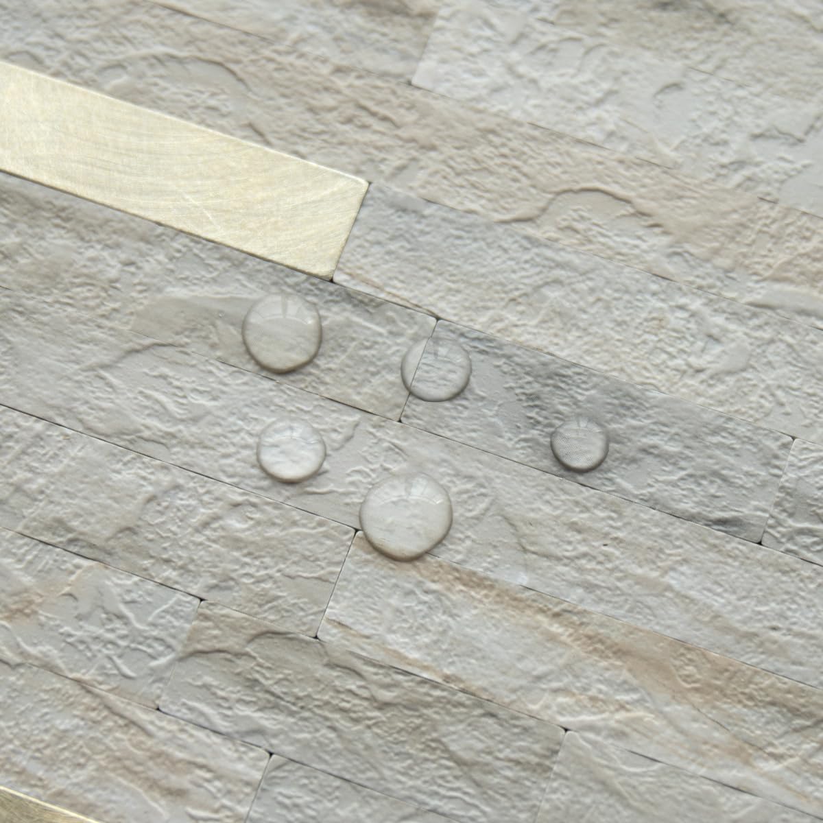 AULIGET 20 Sheets Peel and Stick Backsplash, Black & Grey Wood Look PVC Mixed Metal Stick on Backsplash Tiles for Kitchen