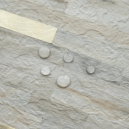 AULIGET 20 Sheets Peel and Stick Backsplash, Black & Grey Wood Look PVC Mixed Metal Stick on Backsplash Tiles for Kitchen
