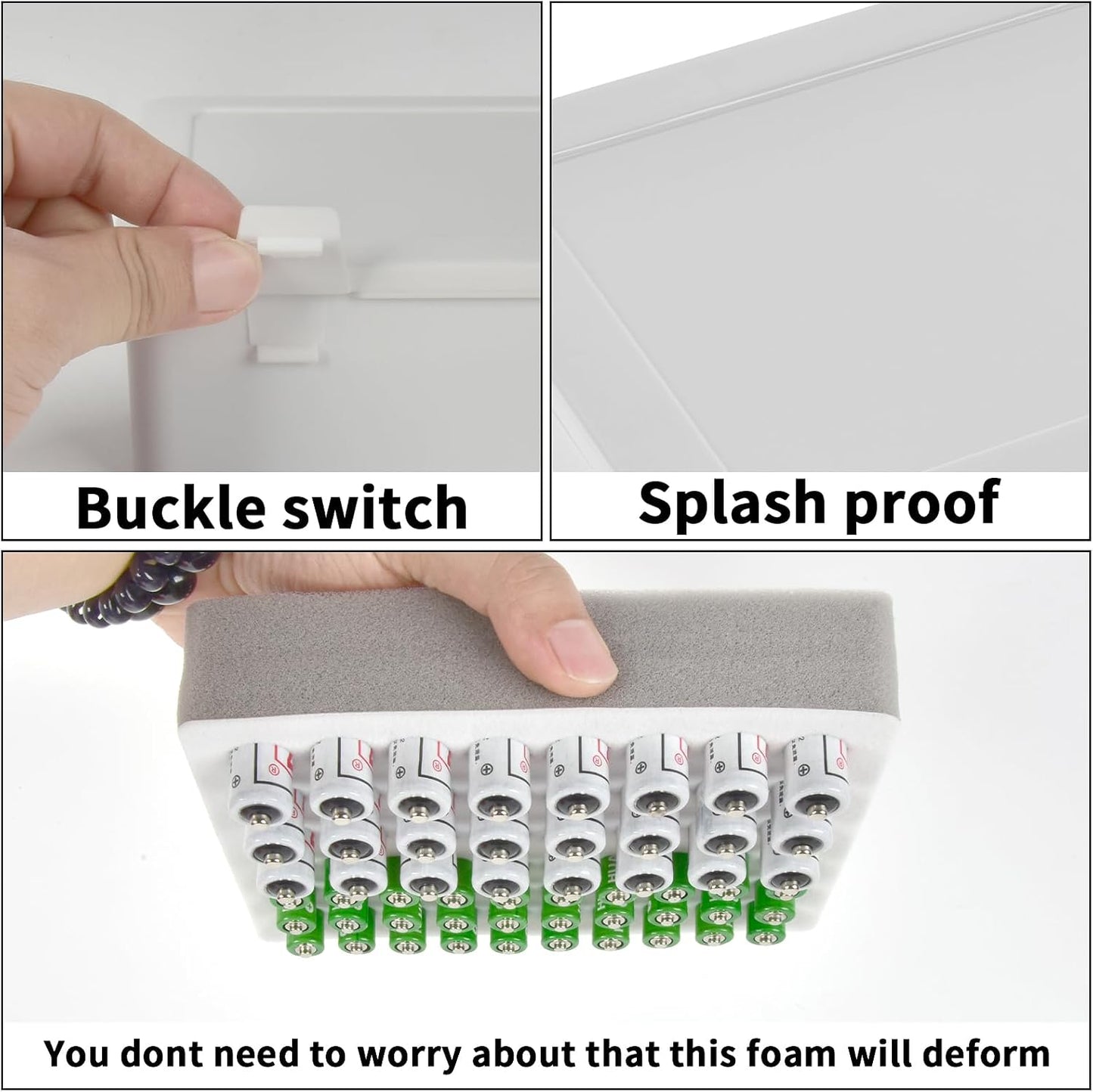 FULLCASE Battery Organizer Storage Case with Tester,Holds 18 AA & 18 AAA Batteries
