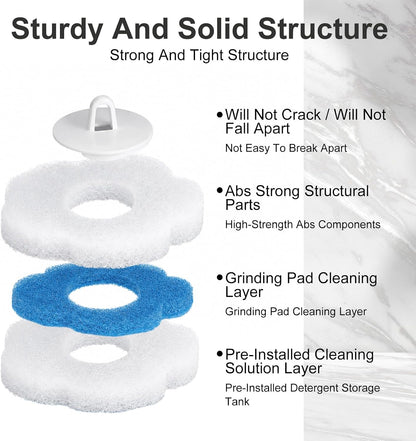2 Pack Disposable Toilet Bowl Brush and Holder, Toilet Cleaning System-2 Toilet Bowl Wand, 2 Storage Caddy&96 Toilet Brush Refills Wall-Mount Toilet Brush for Effective Deep Scrub Toilet