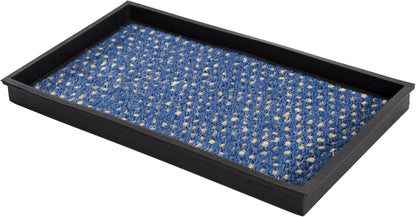 Anji Mountain Heavy Duty Waterproof Rubber Shoe Storage Mat Organizer/Boot Storage Tray Multi Use for Entryway with Coir, Tan Insert, Fits 4 Pair (46.5" Wide)