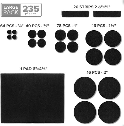 Felt Furniture Pads X-PROTECTOR - 48 Premium Floor Protector Chair Felts for Feet Wood Floors Best Hardwood Protect Your Hard Floors! (Brown)