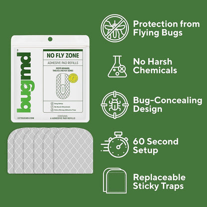 BugMD No Buzz Zone Fruit Fly Traps for Indoors with Honey Scent Bait & UV Light – Gnat Traps for House Indoor, Plug in Fly Trap Indoor, Bug Zapper Alternative, Mosquito Trap for Home