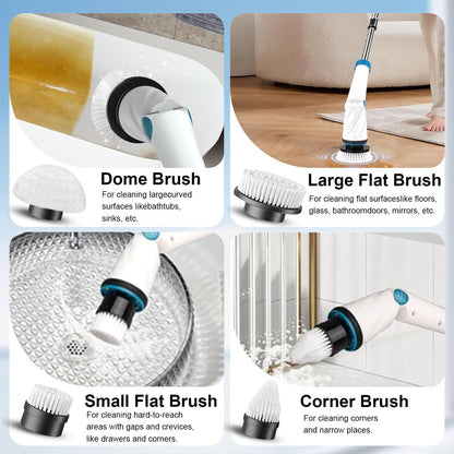 Electric Spin Scrubber Replaceable Brush Heads Set, 4 Pack Cordless Spin Scrubber Brush Heads for Household Cleaning Brushes/Bathroom/Floor/Tile/Car