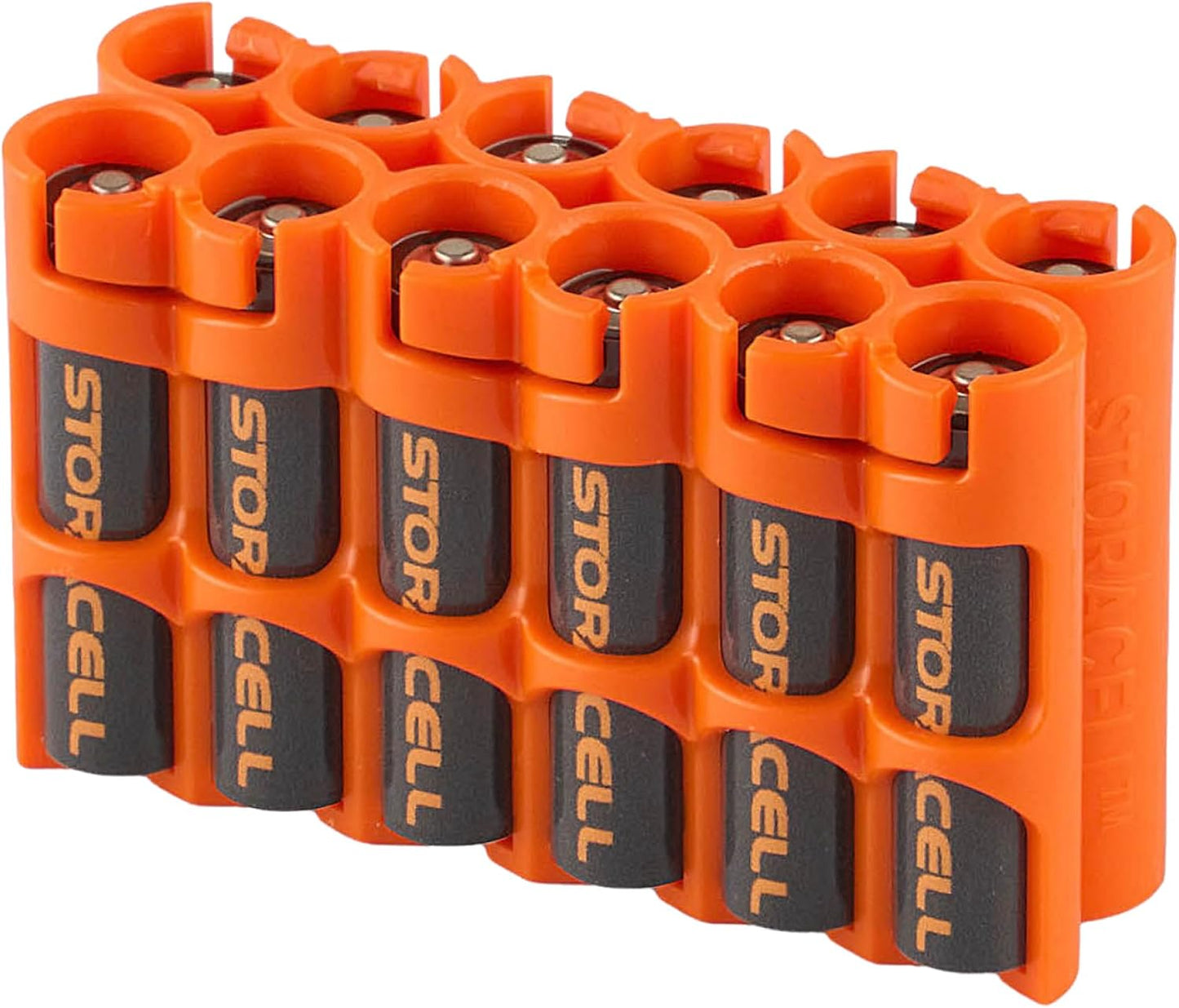AAA Battery Storage Caddy by Storacell, Yellow, Holds 12 Batteries (Not included)