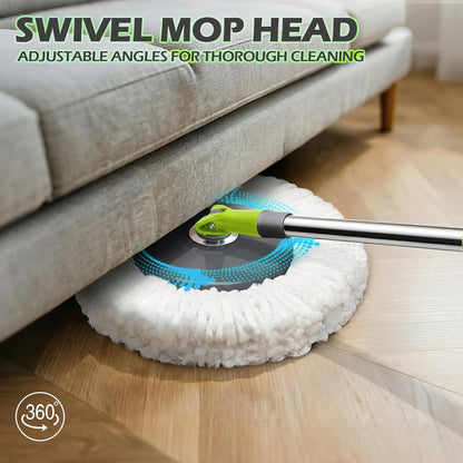 Spin Mop Bucket System,Masthome Pedal Spin Mop and Bucket with Wringer Set,EasyWring Microfiber Mop with 3 Mop Pads,360°Spinning Floor Cleaning System - Home & Office Suitable