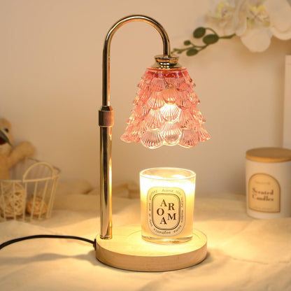 Fragrance Candle Warmer Lamp with 2 Bulbs Electric Candle Warmer with Timer & Dimmer for Home Decor