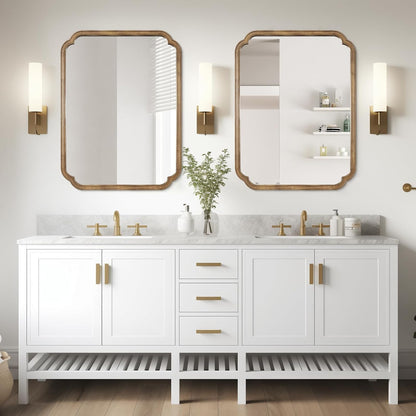 WallBeyond Full Length Mirror Wall Mounted 65"x22", Rustic Wooden Frame Floor Mirror, Large Full Body Mirror for Bedroom, Leaning or Hanging Against Wall, Natural