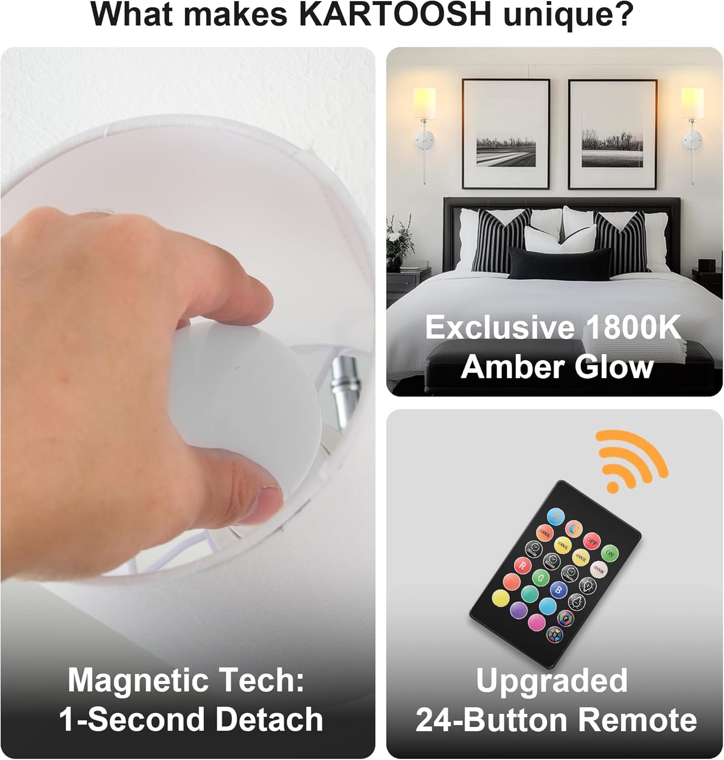 Battery Operated Wall Sconces Set of Two,Wireless Rechargeable Wall Light With Remote Control, Dimmable, Amber Light/Warm White/Natural White/Daylight/RGB, Timer,for Living Room,Bedroom,Entryway,Gold