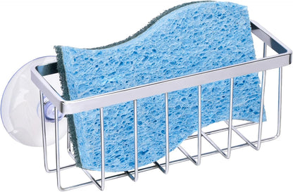 HLOOL Sponge Holder for Kitchen Sink, Kitchen Sink Sponge Holder,Sink Caddy,Dish Soap Holder （Mat Silver）