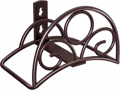 Metal Garden Hose Holder - Wall Mounted Water Hose Holder - Hose Hanger Heavy Duty for Water Hose Extension Cords Vacuum Hose bronze