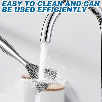 Stainless Steel Wool Scrubber with 2 Replacement Pads - Clean Metal Pans, Pots, Grills & More