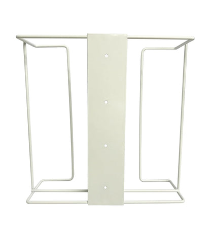 1 Each | Disposable Glove or Tissue Box Holder, TRIPLE (3-Box) Glove Rack, Wall Mounted Universal Box Holder, for Larger Sized Boxes, White - 1 Glove Rack