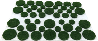 Shepherd Hardware 9423 Self-Adhesive Felt Surface Protection Pads, Assorted Sizes, 46-Count, Green