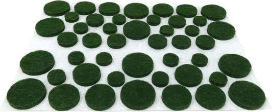 Shepherd Hardware 9423 Self-Adhesive Felt Surface Protection Pads, Assorted Sizes, 46-Count, Green