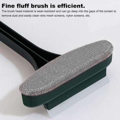 2pcs Wmesh Screen Brush Squeegee Cleaning Tool,Double-Sided Window Cleaner For Screens Wet Dry Window-Screen Cleaning Scraper Mesh Screens Clean Tool For Patio Door Porch Screen