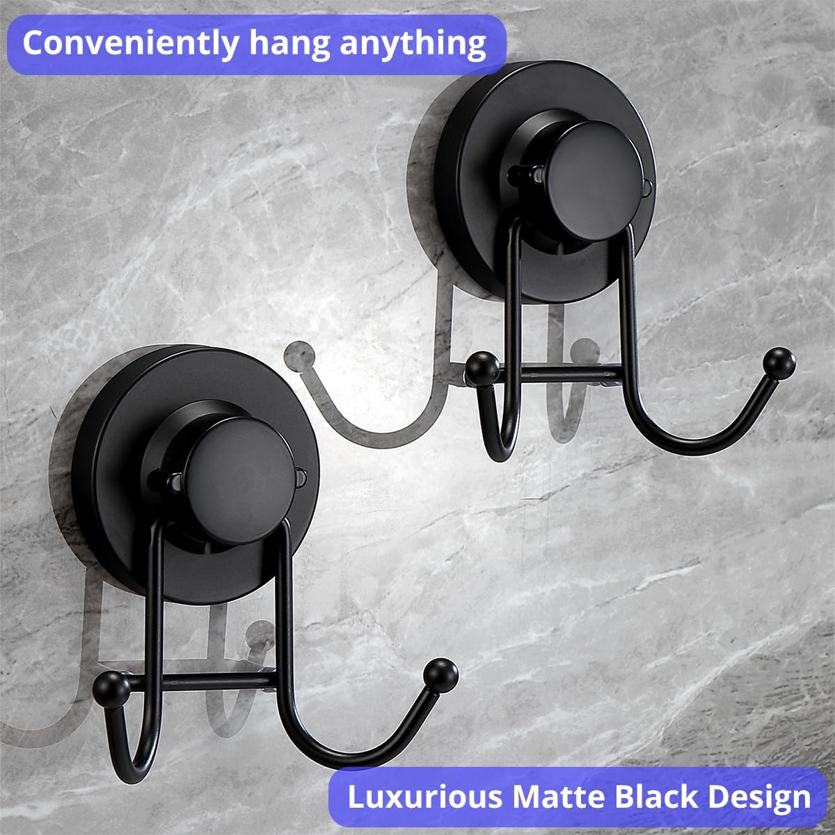 HOME SO Suction Cup Hooks for Shower & Bathroom Towel Holder 1-Pack – Suction Cups Hooks for Hanging Towels, Robes, & Coats - Tiles, Glass Door or Mirror – Shower and Towel Hooks - Chrome, Stainless