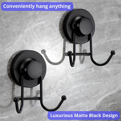 HOME SO Suction Cup Hooks for Shower & Bathroom Towel Holder 1-Pack – Suction Cups Hooks for Hanging Towels, Robes, & Coats - Tiles, Glass Door or Mirror – Shower and Towel Hooks - Chrome, Stainless
