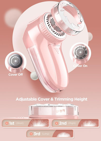 Bymore Fabric Shaver Lint Shaver for Clothes, Dual Power Lint Remover with Battery or Corded Use, Portable Sweater Shaver for Clothing, Furniture & Travel