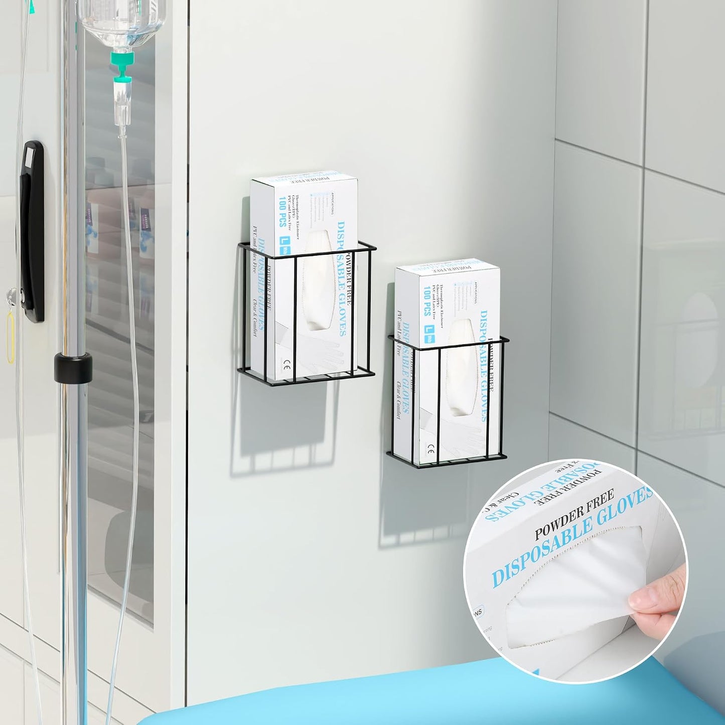 Alyoen Magnetic Glove Box Holder Wall Mount, Disposable Glove Dispenser, Rubber Latex Tissue Box Organizer for Tool Garage Workshop Kitchen