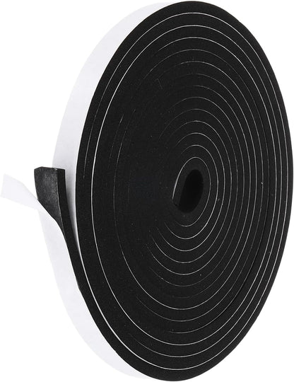 PATIKIL Weather Stripping Door Seal Strip, 3/8 Inch x 1/4 Inch x 32 Ft Self Adhesive Soundproof High Density Foam Tape Insulation for Door Window Air Conditioning, White - Colors B