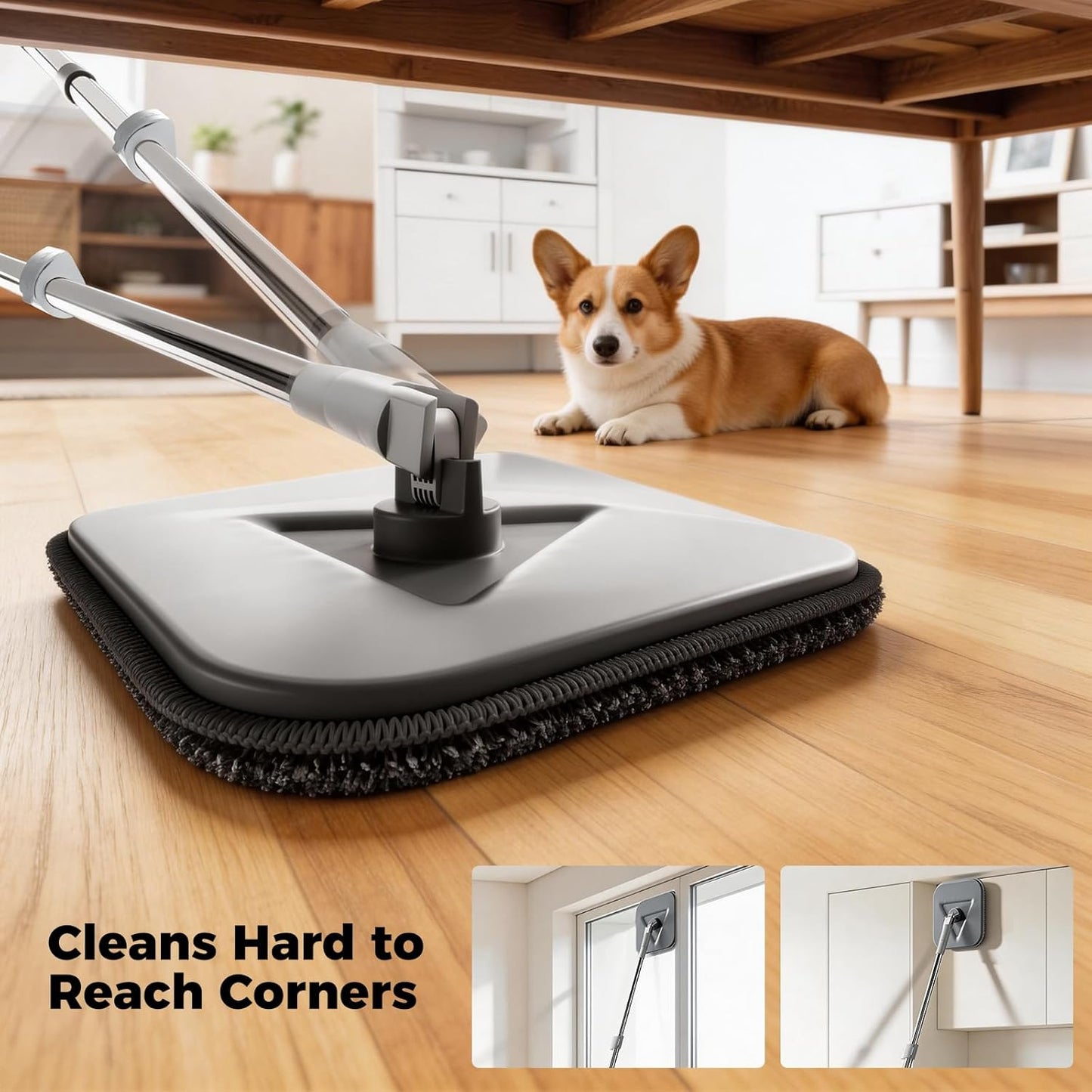 Spin Mop Bucket System,Masthome Pedal Spin Mop and Bucket with Wringer Set,EasyWring Microfiber Mop with 3 Mop Pads,360°Spinning Floor Cleaning System - Home & Office Suitable