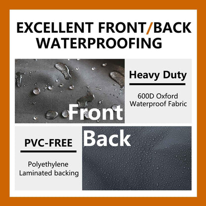 Patio Deck Box Cover, 63x30 Inch Fire Pit Covers with Straps and Handles, Waterproof Heavy Duty Outdoor Furniture Winter Cover for Keter, Suncast, Lifetime Container